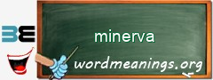 WordMeaning blackboard for minerva